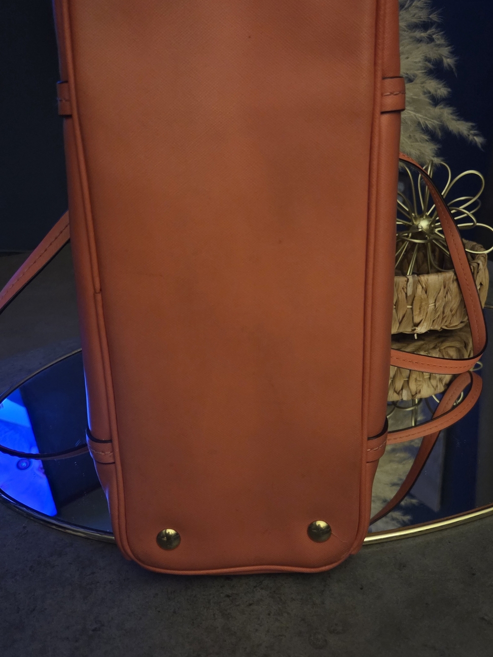 Coach Coral Pink Saffiano Leather Tote - Picture 16 of 17